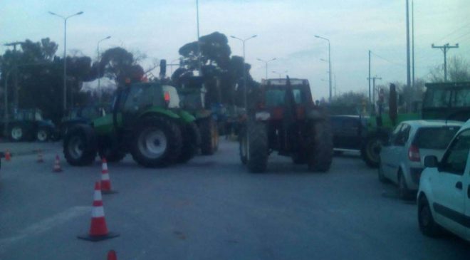 Αποκλεισμός της Εθνικής Οδού Θεσσαλονίκης-Σερρών