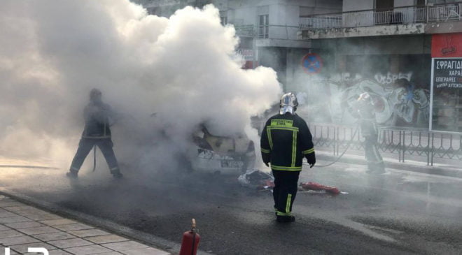 Θεσσαλονίκη: Στις φλόγες αυτοκίνητο στα Πεύκα