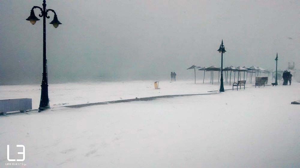 χιόνι Περαία Θεσσαλονίκη καιρός χιόνια