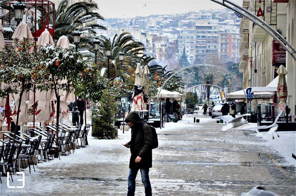 καιρός Θεσσαλονίκη χιόνι 