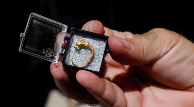 Αρχαίο χρυσό κόσμημα, σε ανασκαφή στην Ιερουσαλήμ