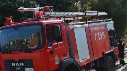 Σέρρες: Φωτιά μετά από πτώση κεραυνού στο Μενοίκιο Ορος