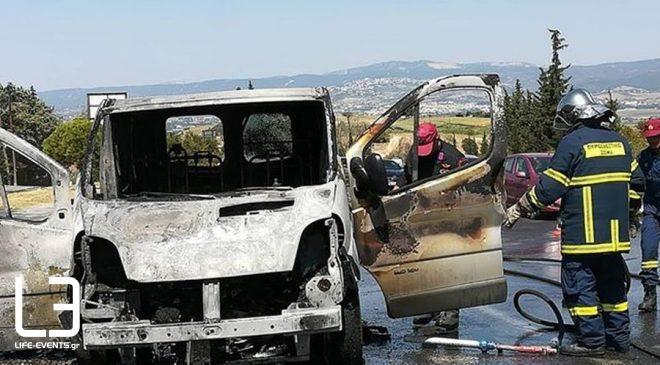 Φωτιά σε όχημα που ήταν εν κινήσει στη Θεσσαλονίκη