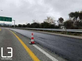 Εργασίες στο δρόμο Θεσσαλονίκης-Μηχανιώνας