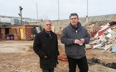 Στο εργοτάξιο που εκδηλώθηκε πυρκαγιά ο Χ. Αηδονόπουλος
