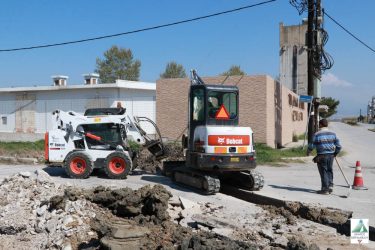 Εργασίες ασφαλτόστρωσης στην Περαία