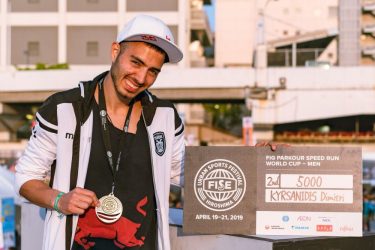 Στο πιο ψηλό σκαλί του βάθρου ο Κυρσανίδης στο Παγκόσμιο Κύπελλο παρκούρ (ΦΩΤΟ)