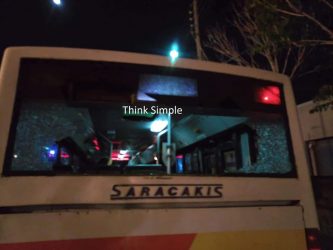 Επίθεση με πέτρες σε λεωφορείο του ΟΑΣΘ