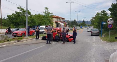 Τροχαίο με δύο σοβαρά τραυματίες στο Ωραιόκαστρο (ΦΩΤΟ)