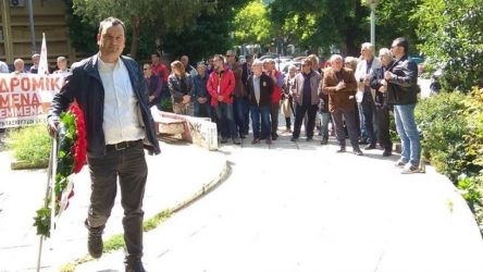 Θεσσαλονίκη: Κατάθεση στεφάνου στο μνημείο του Εργάτη