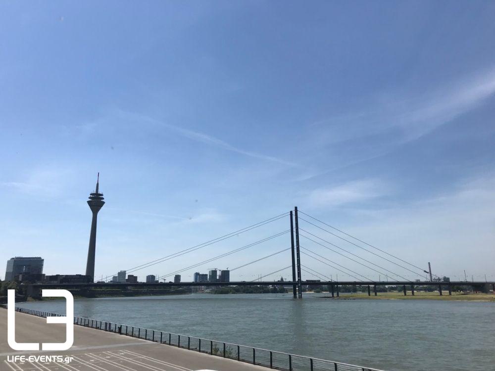 dusseldorf, ντισελντορφ, ρήνος, γερμανία, παραλία, μπάνιο, καύσωνας, γερμανοι, αμμουδιά, ποταμι