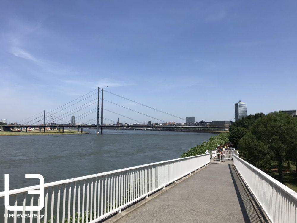 dusseldorf, ντισελντορφ, ρήνος, γερμανία, παραλία, μπάνιο, καύσωνας, γερμανοι, αμμουδιά, ποταμι