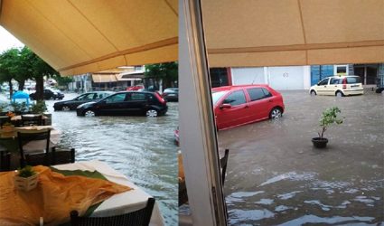 Προβλήματα από τη νεροποντή στην Δράμα (ΦΩΤΟ)