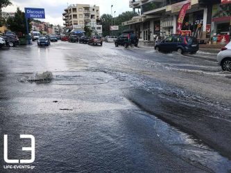 Προβλήματα από τη νεροποντή στη Δυτική Θεσσαλονίκη (ΒΙΝΤΕΟ & ΦΩΤΟ)
