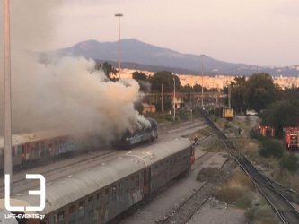 Θεσσαλονίκη: Φωτιά σε εγκαταλελειμμένο βαγόνι
