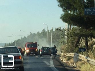 Φωτιά σε όχημα στα διόδια Μαλγάρων