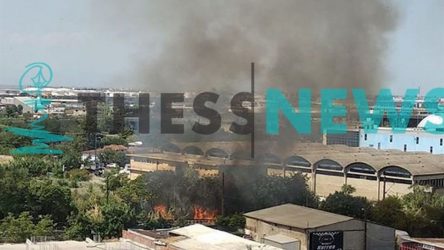 Θεσσαλονίκη: Φωτιά σε ξερά χόρτα πίσω από το ΚΤΕΛ «Μακεδονία»