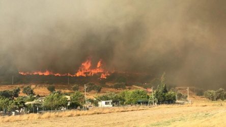 Καπνός σε νησιά του Αιγαίου από μεγάλη φωτιά στα παράλια της Τουρκίας