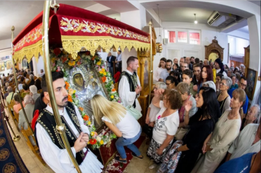 Θεσσαλονίκη: Ήρθε η εικόνα της Παναγίας της Εσφαγμένης από το Βατοπαίδι