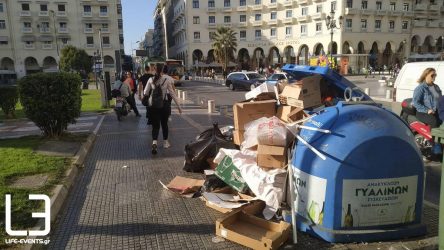 «Γέμισε» με απορρίμματα τα Χριστούγεννα και την Πρωτοχρονιά η Θεσσαλονίκη