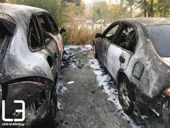Θεσσαλονίκη: Φωτιά σε τρία οχήματα