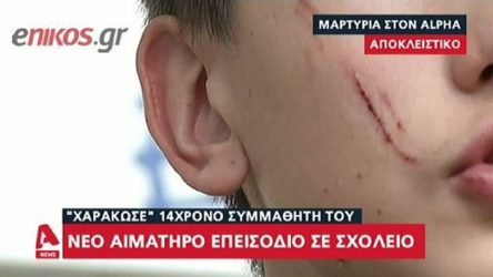 Χαράκωσαν 14χρονο σε σχολείο – Νέο περιστατικό (ΒΙΝΤΕΟ)