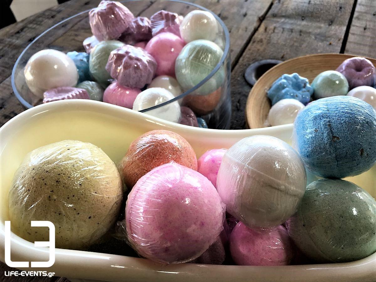 diy bath bombs mpales oxygonou mpanio home spa spiti peripoiisi βόμβες οξυγόνου χειροποίητα χειροποίητες κατασκευές μπάνιο σπα δώρα dora