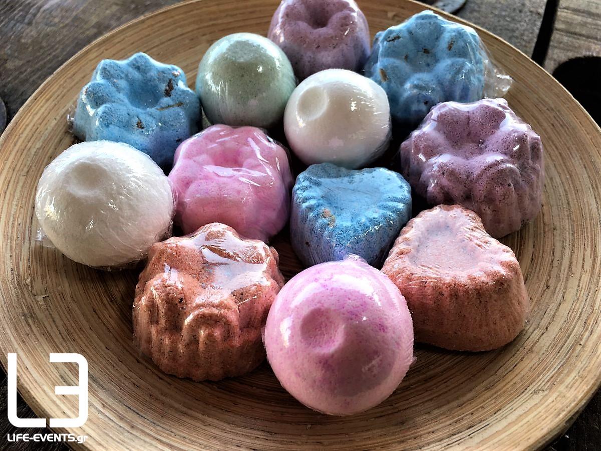 diy bath bombs mpales oxygonou mpanio home spa spiti peripoiisi βόμβες οξυγόνου χειροποίητα χειροποίητες κατασκευές μπάνιο σπα δώρα dora