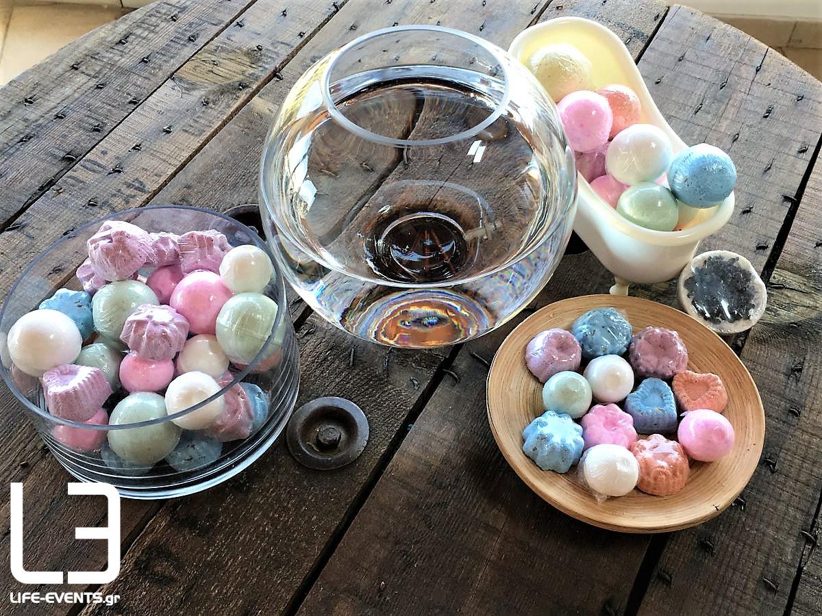 diy bath bombs mpales oxygonou mpanio home spa spiti peripoiisi βόμβες οξυγόνου χειροποίητα χειροποίητες κατασκευές μπάνιο σπα δώρα dora