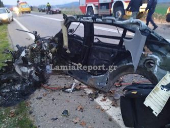 Τρομακτικό τροχαίο: Ενας νεκρός και δύο τραυματίες (ΦΩΤΟ)