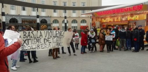 Διαδήλωση ενάντια στην αστυνομική βία στην Ελλάδα στις Βρυξέλλες