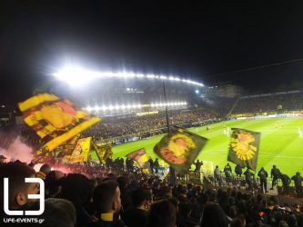 Η εκπληκτική ατμόσφαιρα από τους φιλάθλους του Αρη στο «Κλεάνθης Βικελίδης» (ΦΩΤΟ)