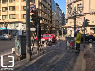 Εργασίες συντήρησης σηματοδοτών στο κέντρο της Θεσσαλονίκης (ΦΩΤΟ)
