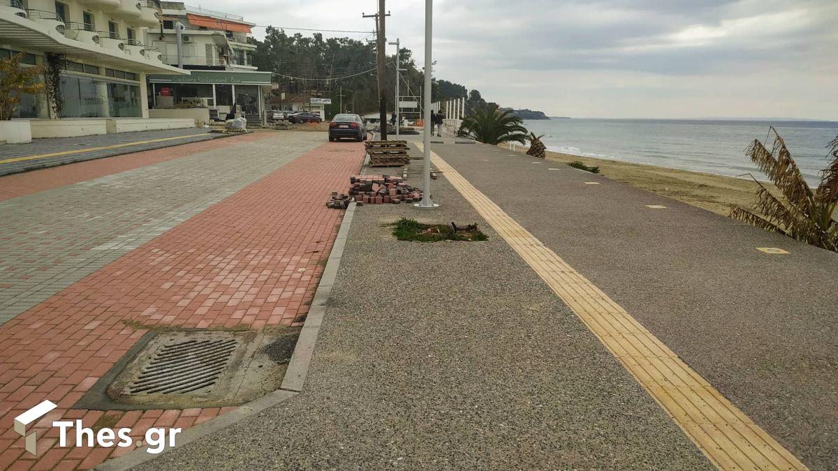 nea kallikrateia erga xalkidiki halkidiki χαλκιδικη καλλικρατεια έργα αναπλαση πεζοδρομια