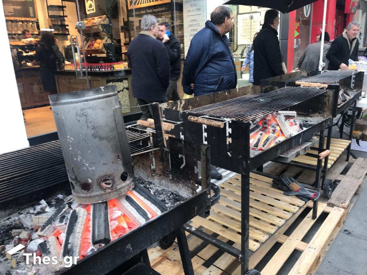Θεσσαλονίκη Τσικνοπέμπτη κάρβουνα ψησταριές