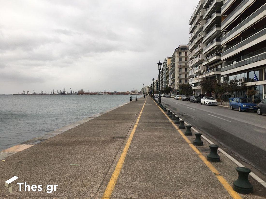 Θεσσαλονίκη παραλία συννεφιά