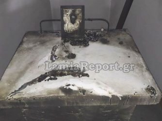 Εκλεψαν και έβαλαν φωτιά σε εκκλησάκι