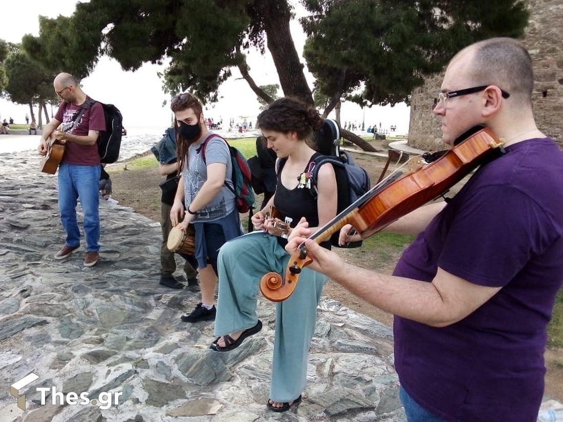 Θεσσαλονίκη διαμαρτυρία καλλιτεχνών