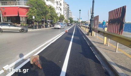 Θεσσαλονίκη: Πήρε μορφή ο ποδηλατόδρομος στη Λεωφόρο Νίκης (ΦΩΤΟ)