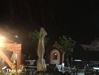 Σφοδρή καταιγίδα “χτύπησε” την Χαλκιδική (ΒΙΝΤΕΟ & ΦΩΤΟ)