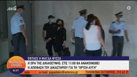 Συγκλονίζει η Μάγδα Φύσσα με δάκρυα στα μάτια στο Εφετείο