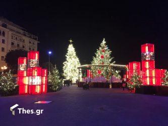 Η χριστουγεννιάτικη Θεσσαλονίκη τη νύχτα (ΒΙΝΤΕΟ)