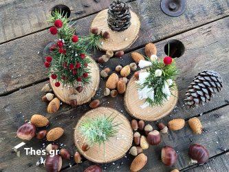DIY φρέσκα μίνι διακοσμητικά χριστουγεννιάτικα δέντρα