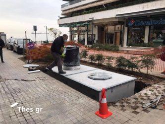 Θεσσαλονίκη: Αρχισε η τοποθέτηση υπόγειων κάδων στην Αριστοτέλους