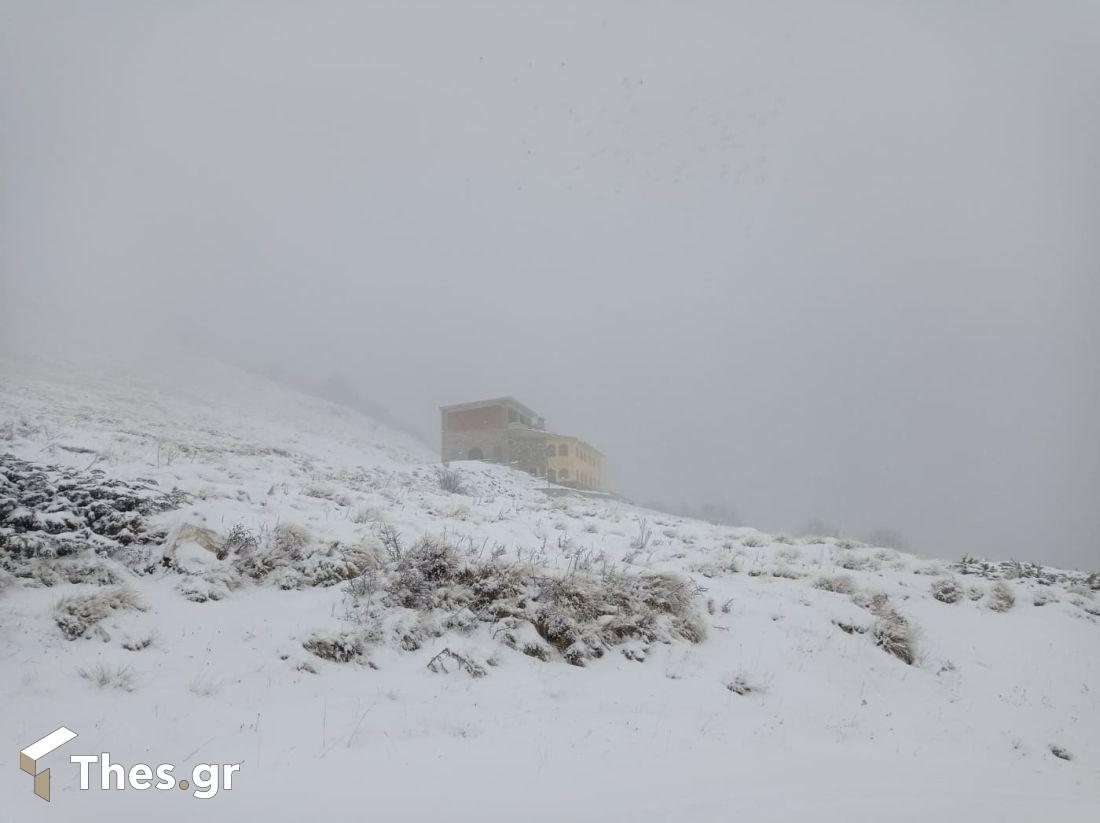 Παγγαίο Ορος κορυφή Παγγαίου χιόνι τοπίο χιονισμένο τοπίο