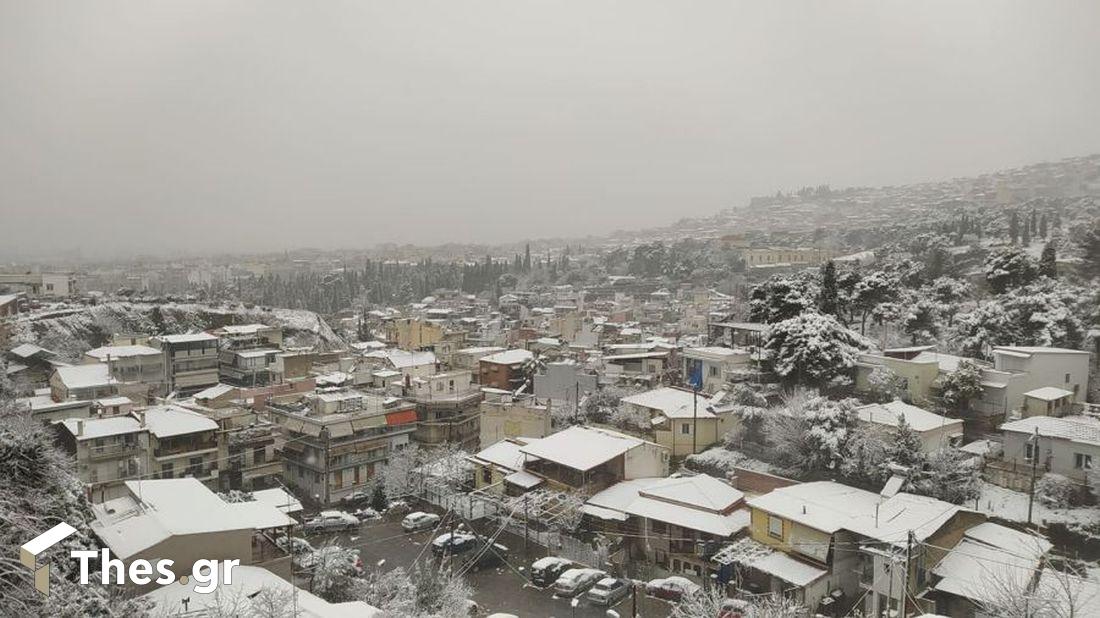 Θεσσαλονίκη χιόνι πόλη καιρός