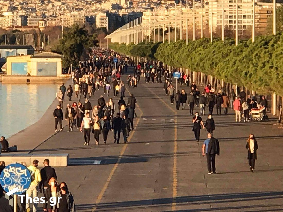 Θεσσαλονίκη παραλία lockdown