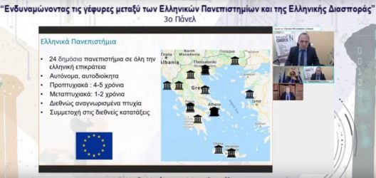 Ημερίδα: «Ενδυναμώνοντας τις γέφυρες ανάμεσα στα ελληνικά πανεπιστήμια και τον Ελληνισμό της Διασποράς»