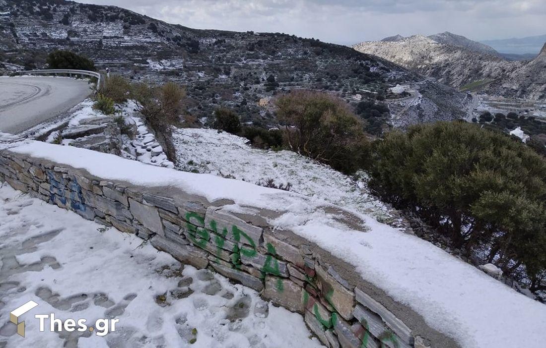 Νάξος χιόνια