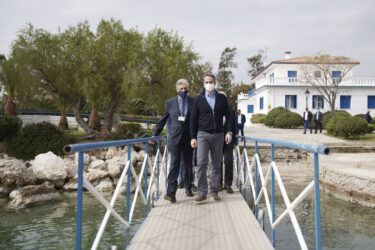 Στη Διώρυγα της Κορίνθου ο Κυριάκος Μητσοτάκης